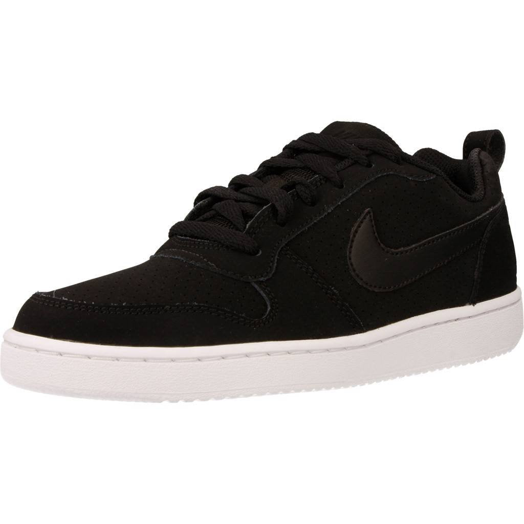 Nike Damen Court Borough Low Basketballschuhe, Schwarz (Noir/blanc/noir), 41 EU