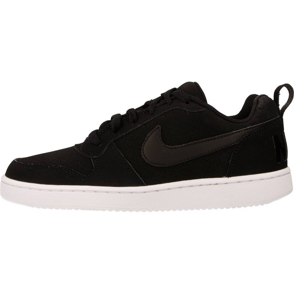 Nike Damen Court Borough Low Basketballschuhe, Schwarz (Noir/blanc/noir), 41 EU