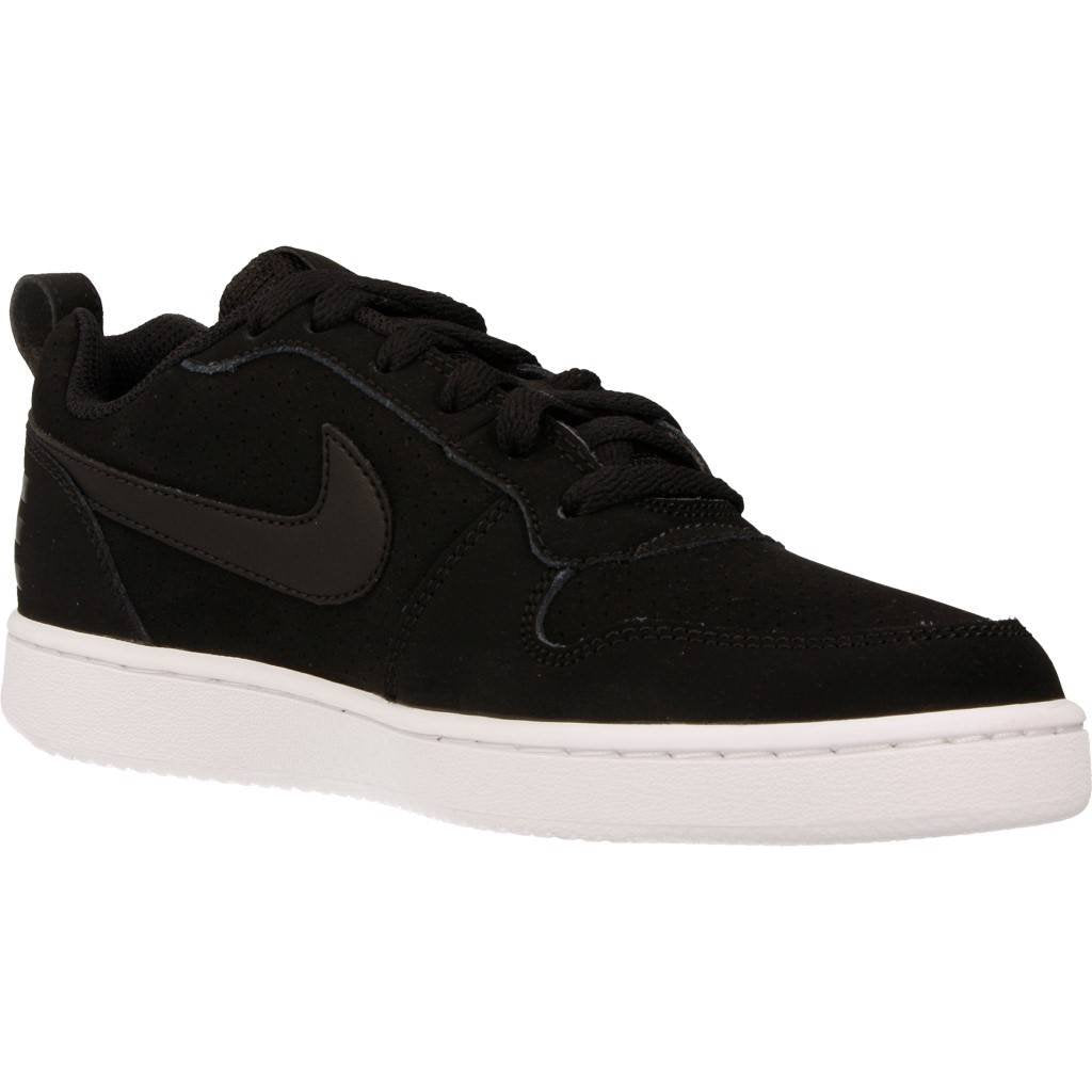 Nike Damen Court Borough Low Basketballschuhe, Schwarz (Noir/blanc/noir), 41 EU