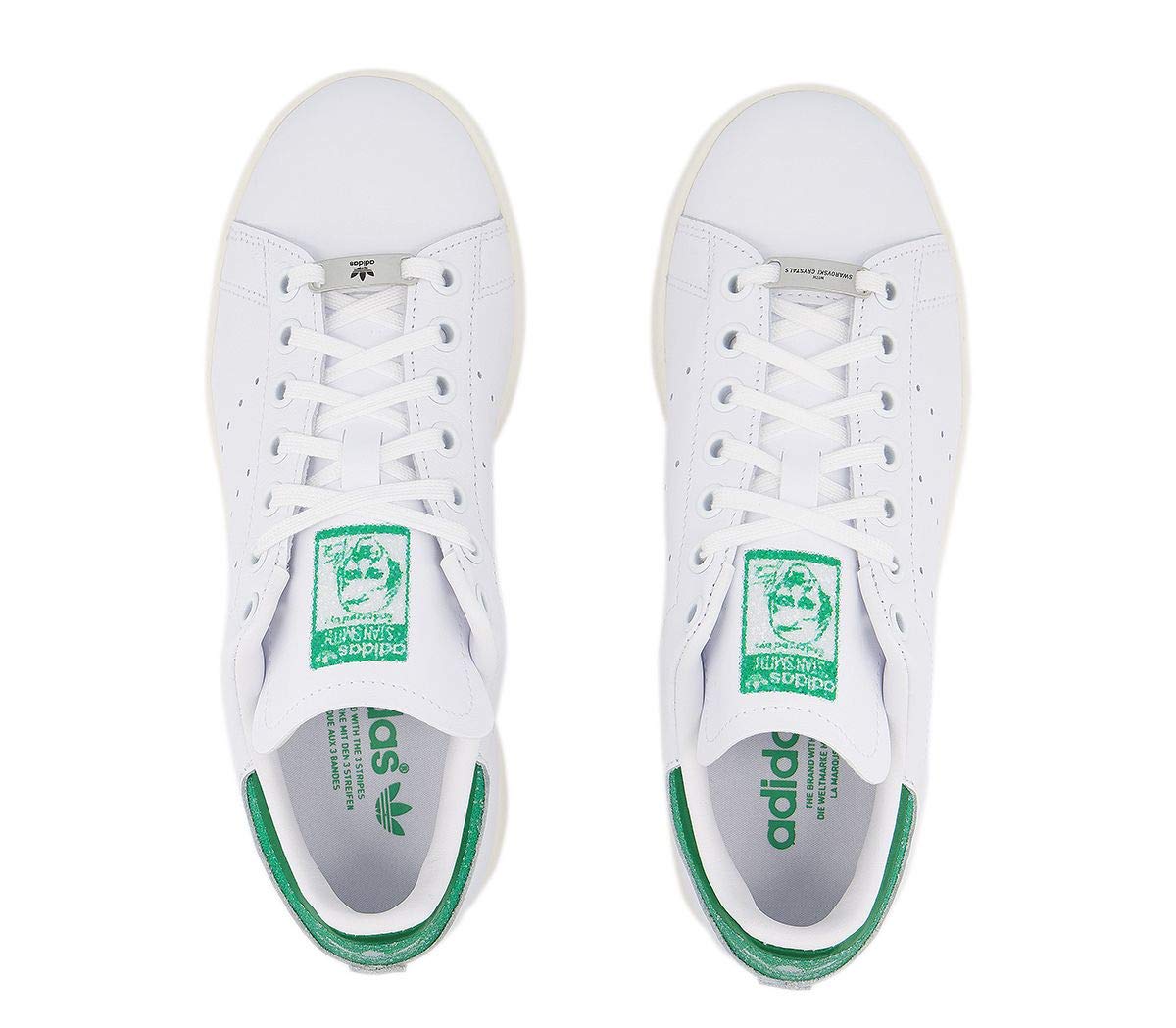 adidas Stan Smith Herren Sneaker, Weiß - Swarovski weiß grün weiß - Größe: 38 EU
