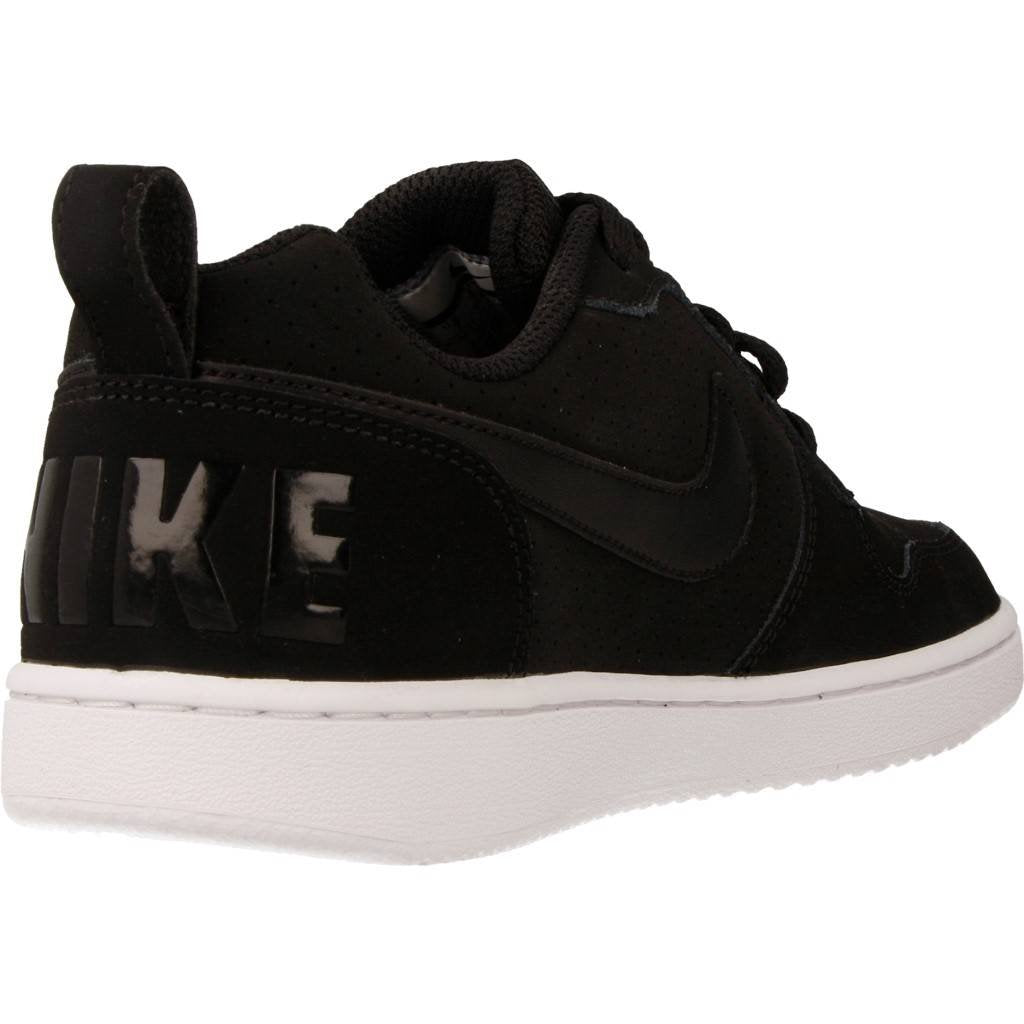 Nike Damen Court Borough Low Basketballschuhe, Schwarz (Noir/blanc/noir), 41 EU
