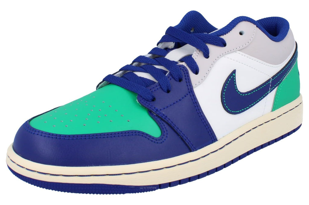 Air Jordan 1 Low Herren Schuhe (Sail/Stadium Green/Neutral Grey/Deep Royal Blue)
