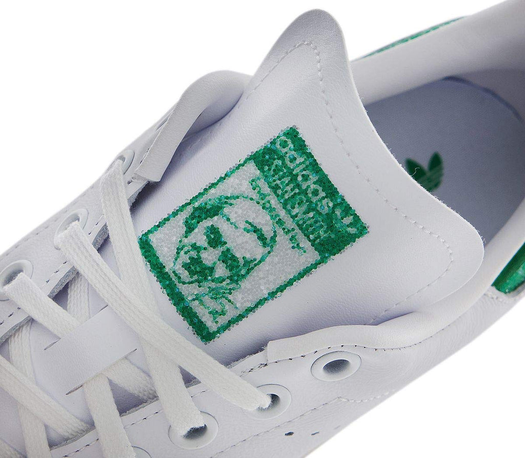 adidas Stan Smith Herren Sneaker, Weiß - Swarovski weiß grün weiß - Größe: 38 EU